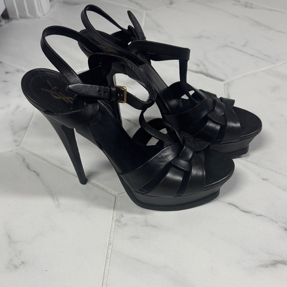 Saint Laurent Tribute Black Heels - Picture 13 of 13